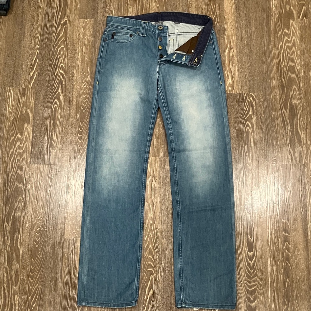 Armani Exchange Faded Blue Straight Jeans